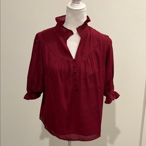 NWT Avara &Merci Burgundy Top Sz M
